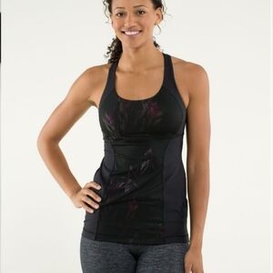Lululemon Energy Tank Midnight Iris Luxtreme Cross Back Tank Top Size 6 Women